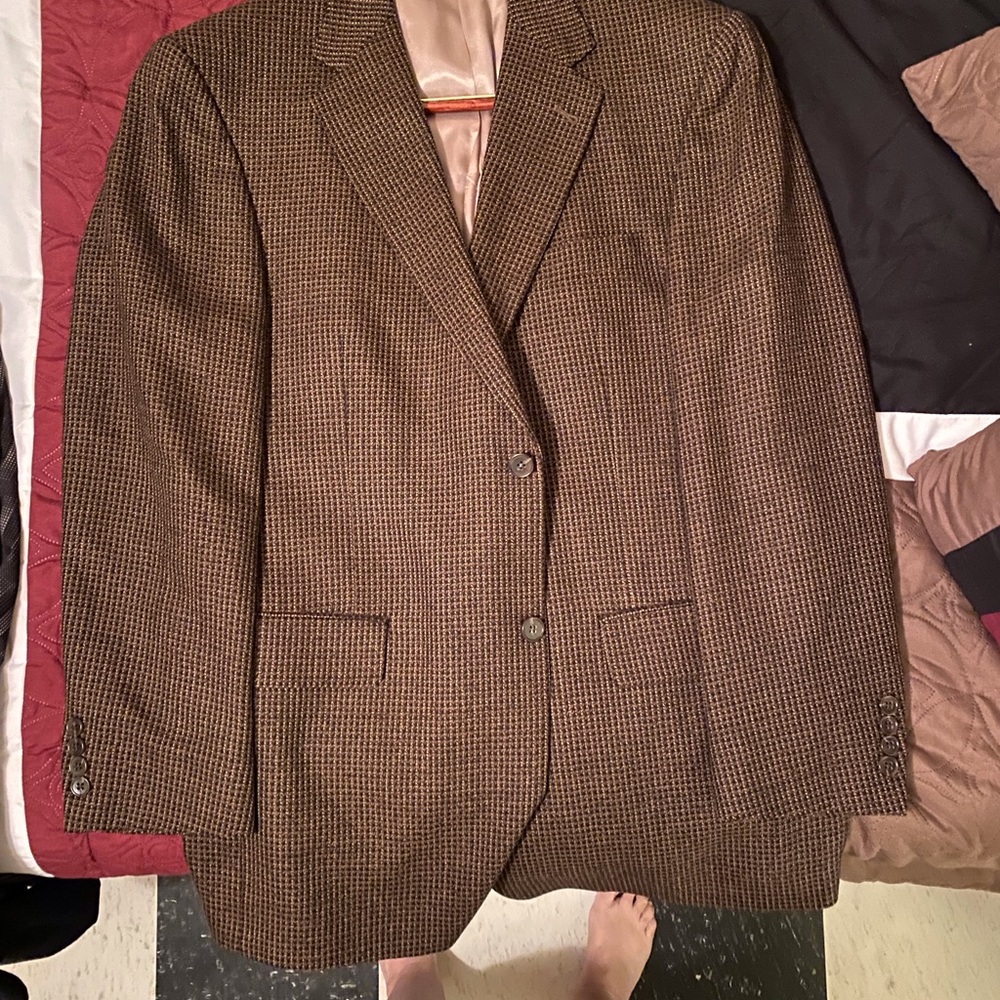 Evan Picone Brown Sport Coat with Notched Lapels